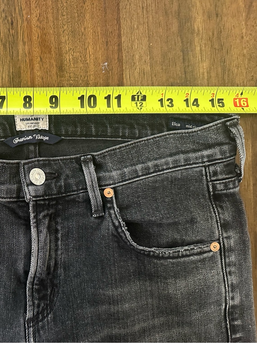 Citizens Of Humanity Elsa mid rise slim fit crop Premium Vintage Black Jeans - Picture 9 of 9